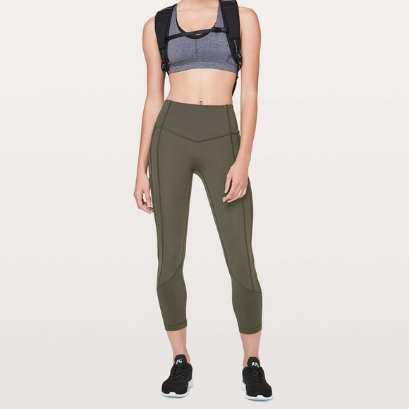 Lululemon Athletica All The Right Places II crop 23” in Dark Olive - Picture 6 of 8